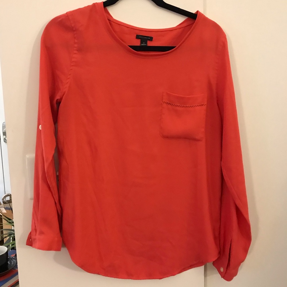 Ann Taylor orange long sleeve